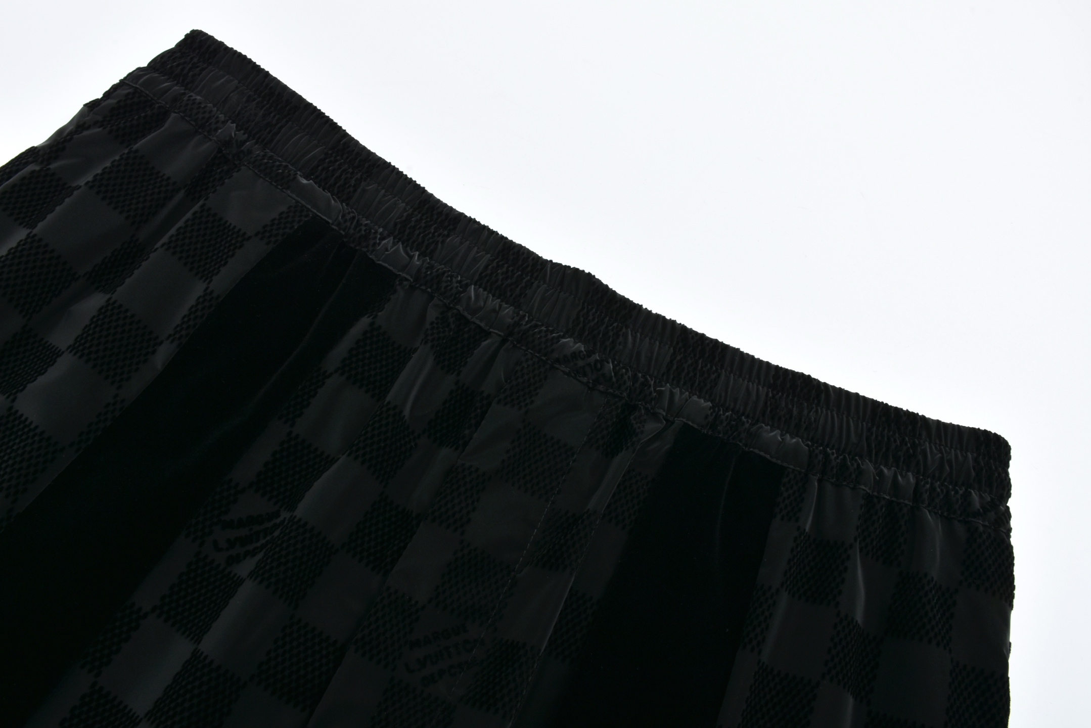 25SS Checkered Letter Flocking Jacquard Cuffed Pants