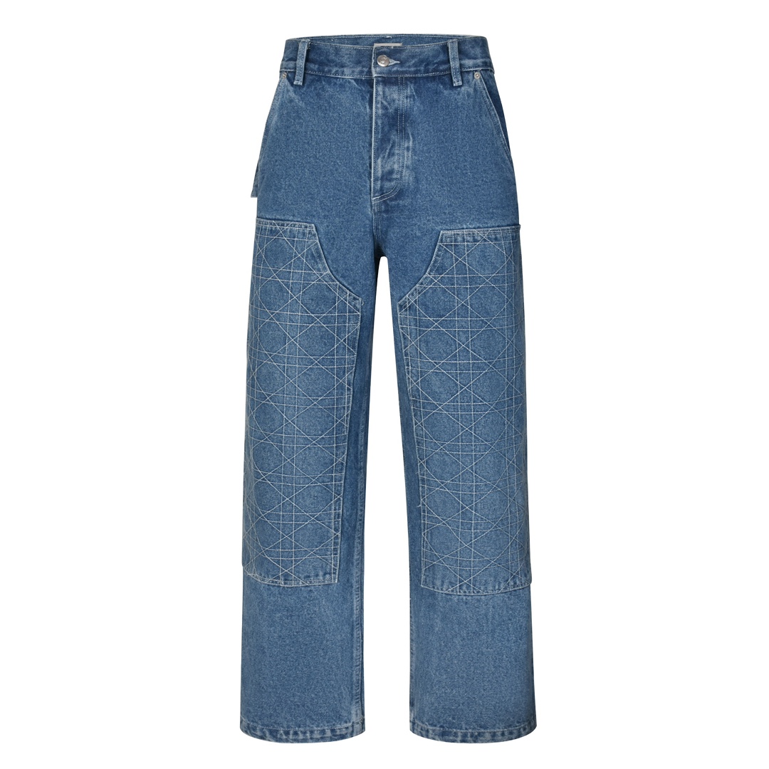 CD 24SS cangeline embroidered denim trousers