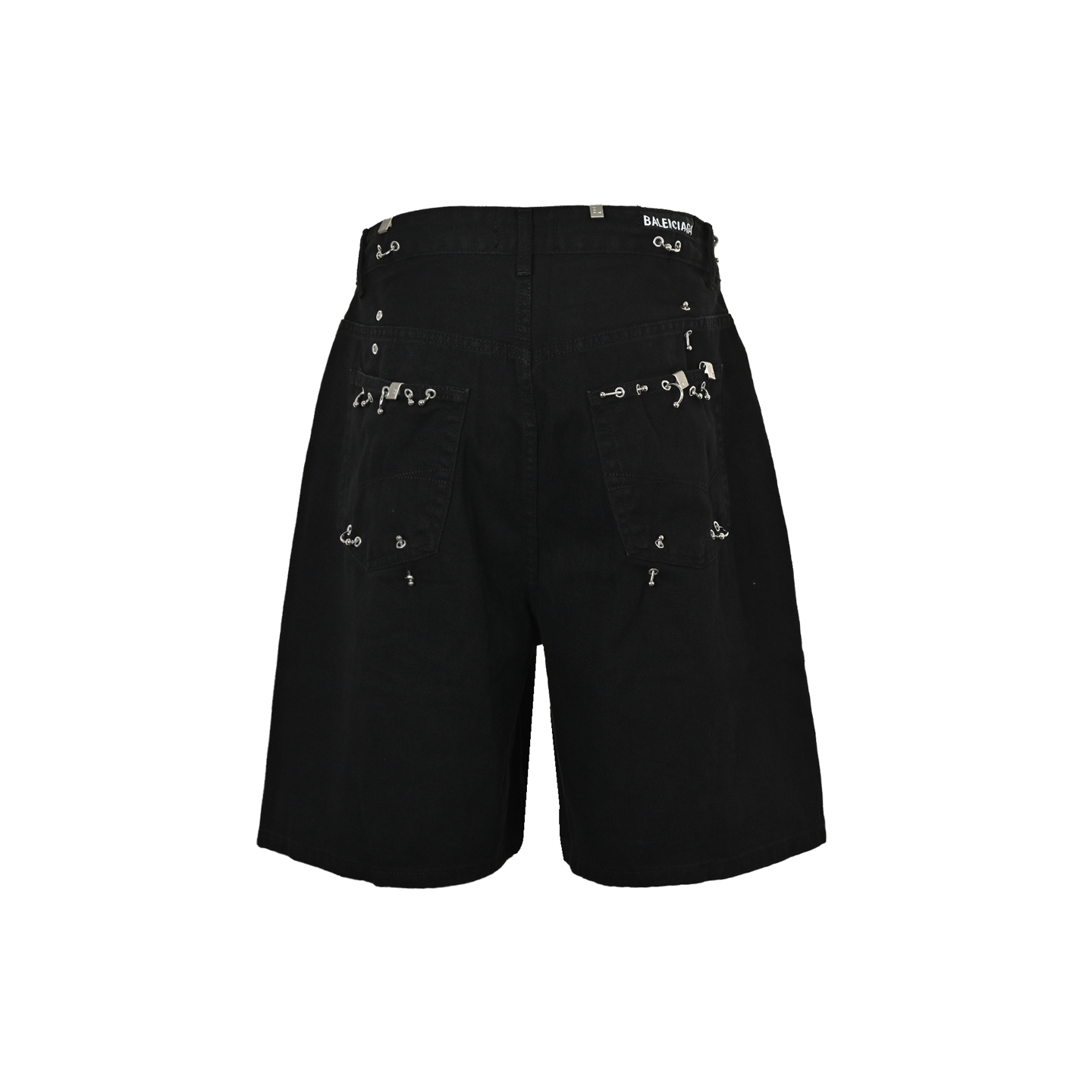 Studded Punk Lighter Head Denim Shorts