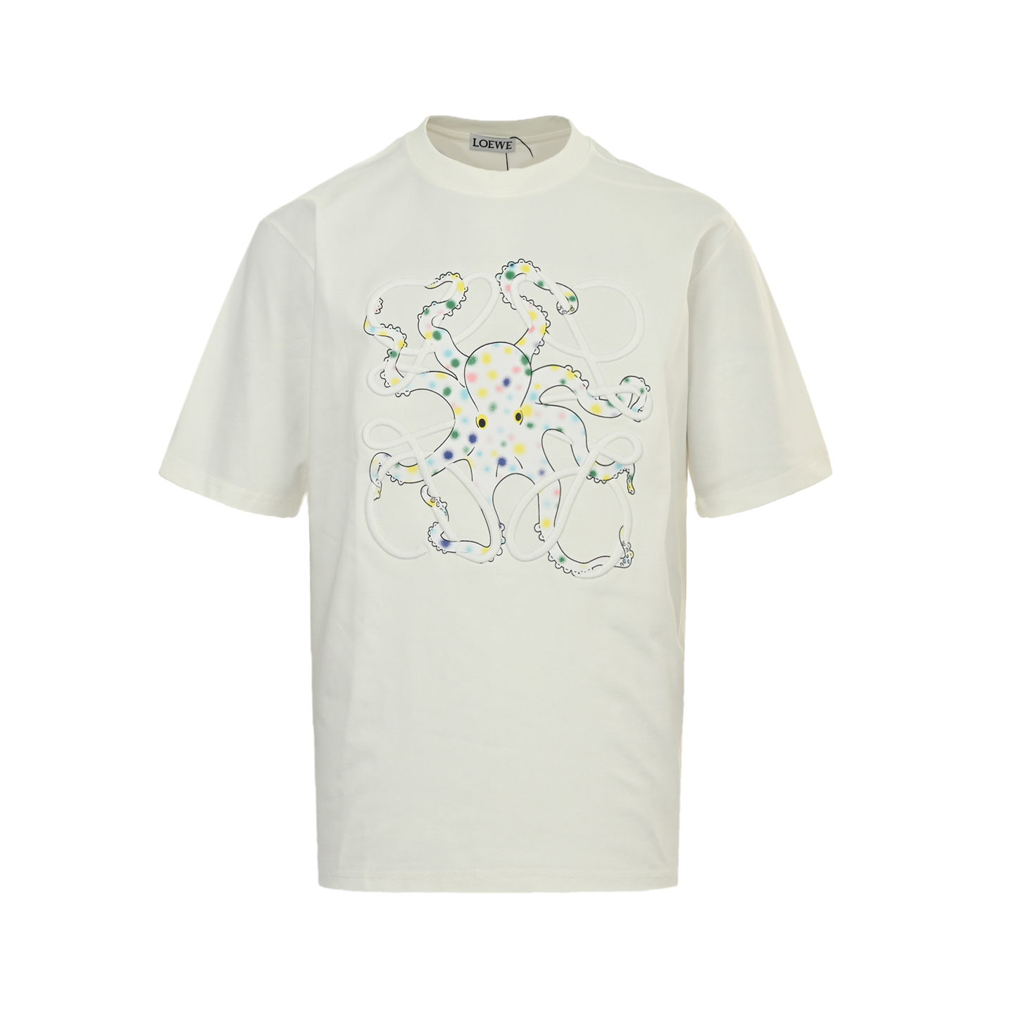 25SS Octopus Print Embroidered Logo T-Shirt