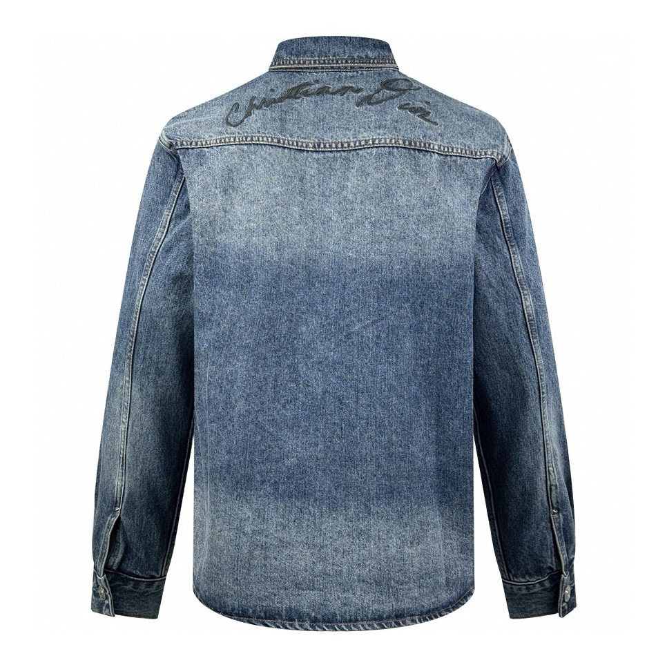 Lily of the Valley Signature Embroidered Denim Shirt