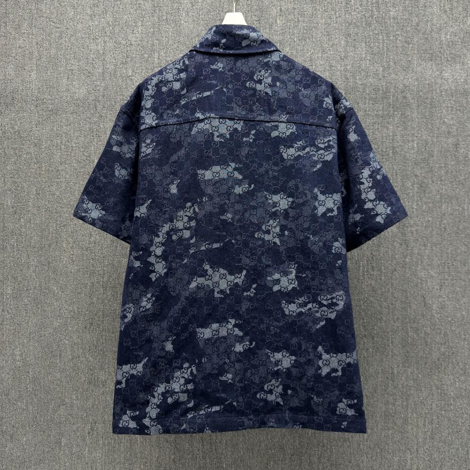 GG jacquard denim shirt