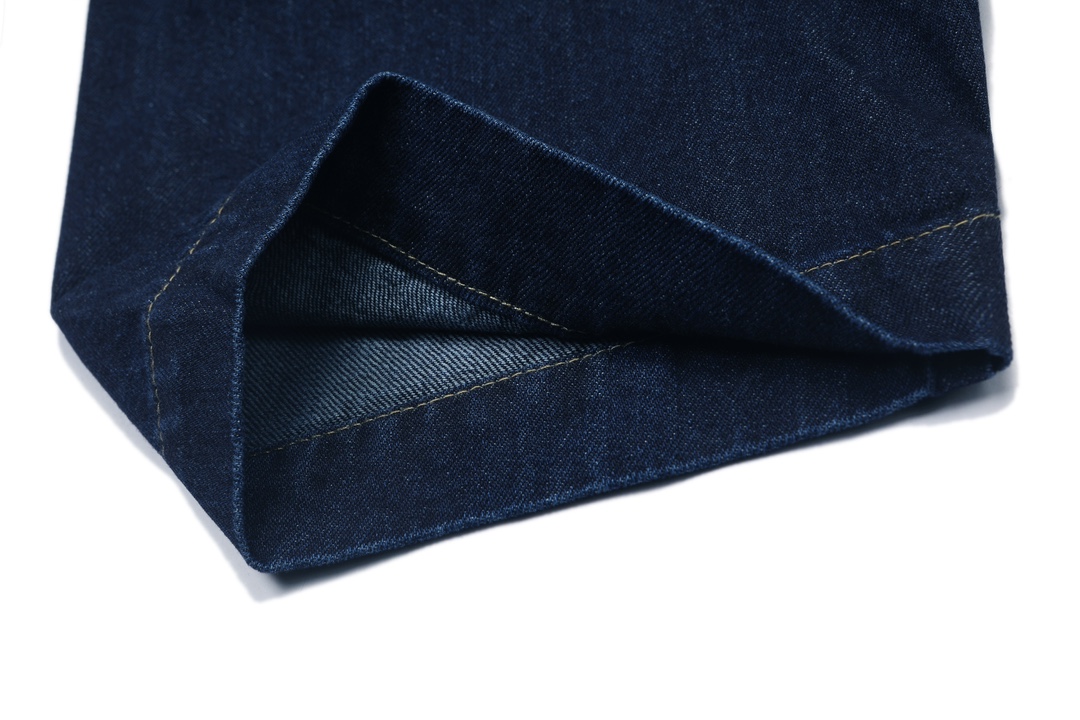 Rope Signature Letter Embroidery Denim Shirt