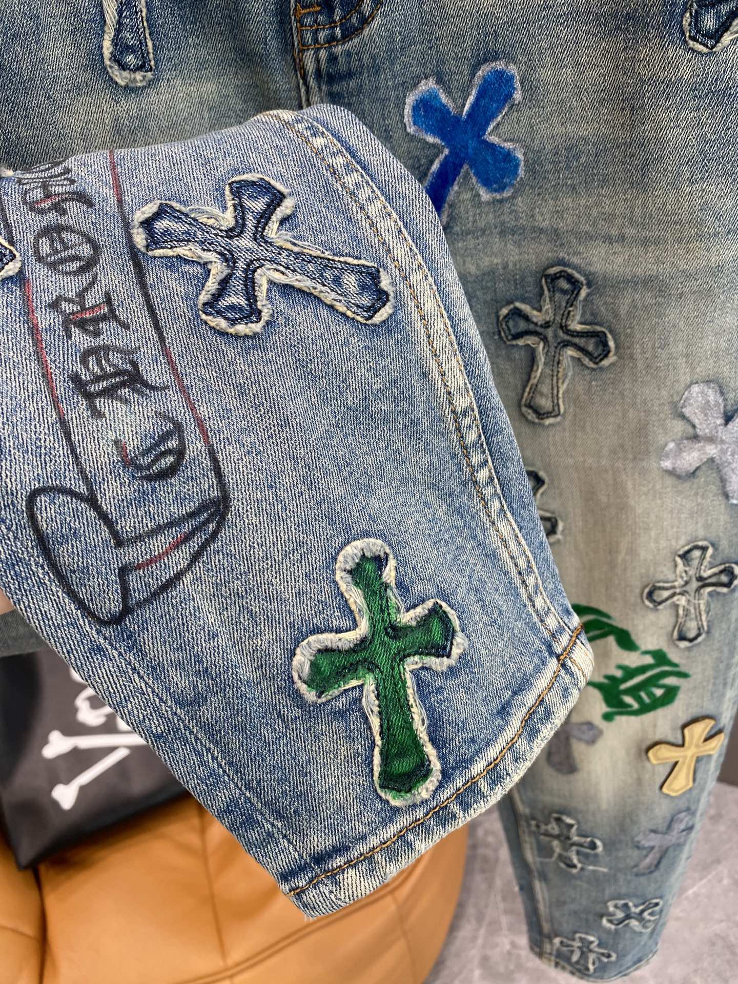 Washed Durable Denim Jeans