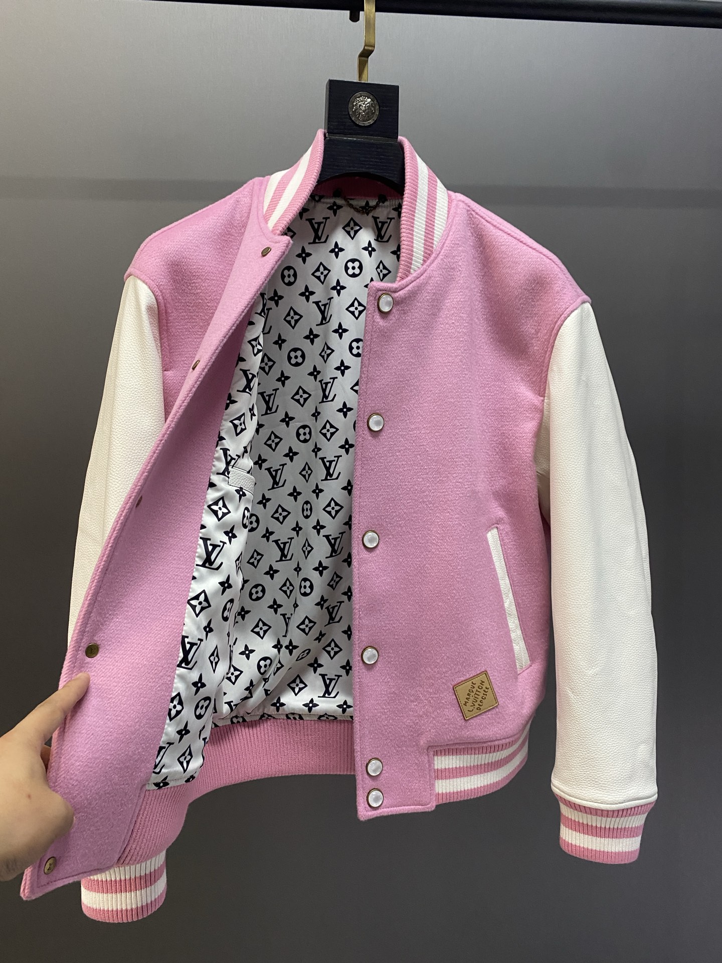 Pink baseball jacket