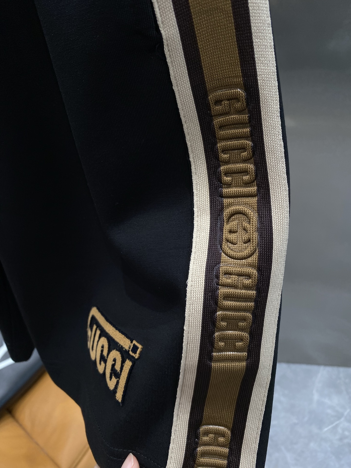 Black Side Printed Shorts