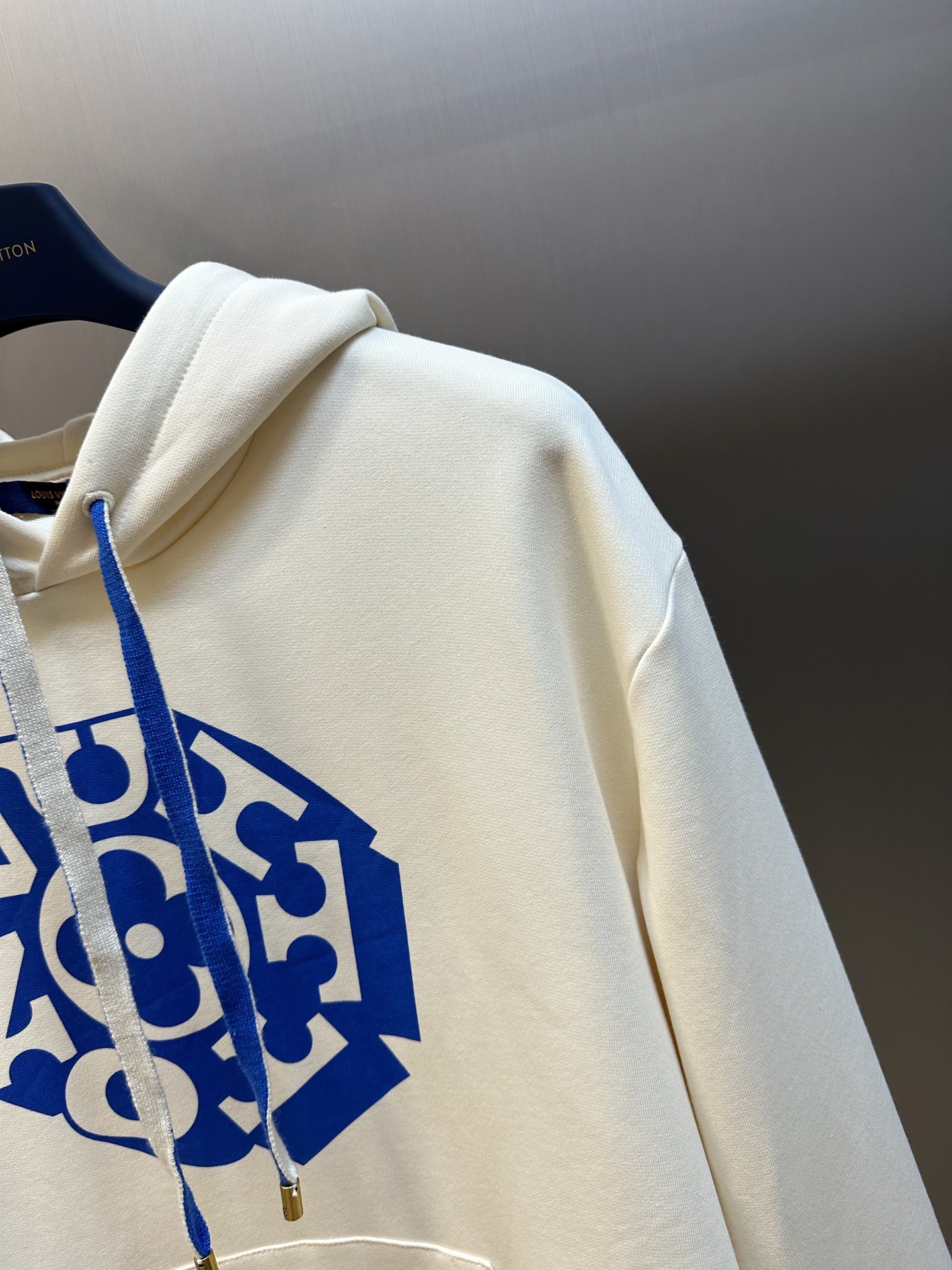 Blue Floral Print Hoodie