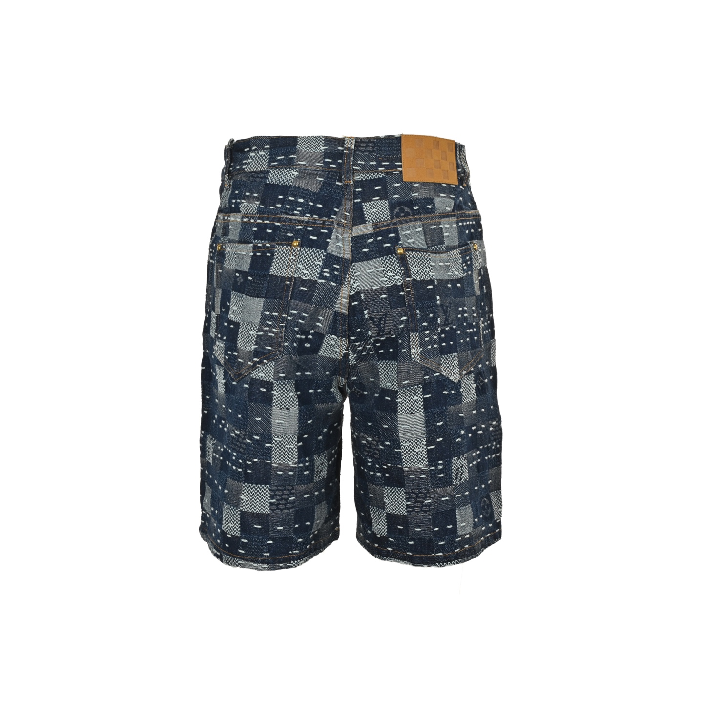 25SS Monogram Checkered Knit Shorts