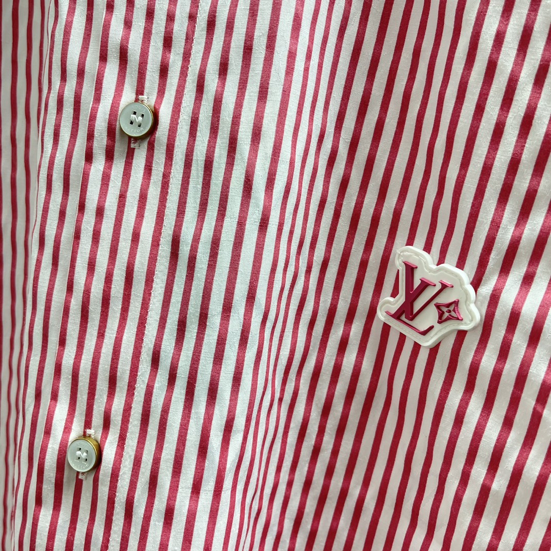 Striped Patchwork Short-Sleeve Shirt