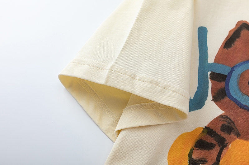 Cotton seamless printed short sleeves