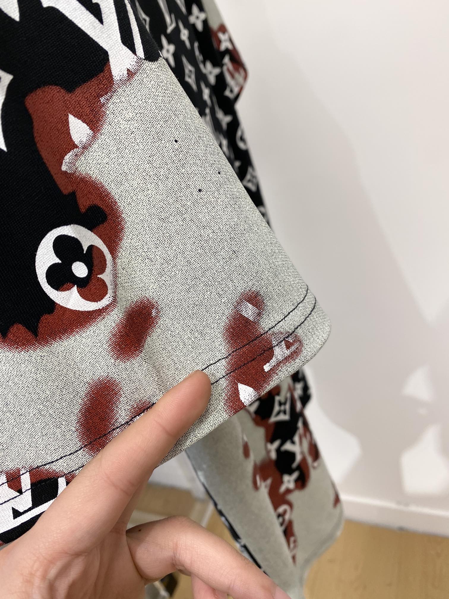 All-over Printed Flame Cloud Crew Neck T-Shirt