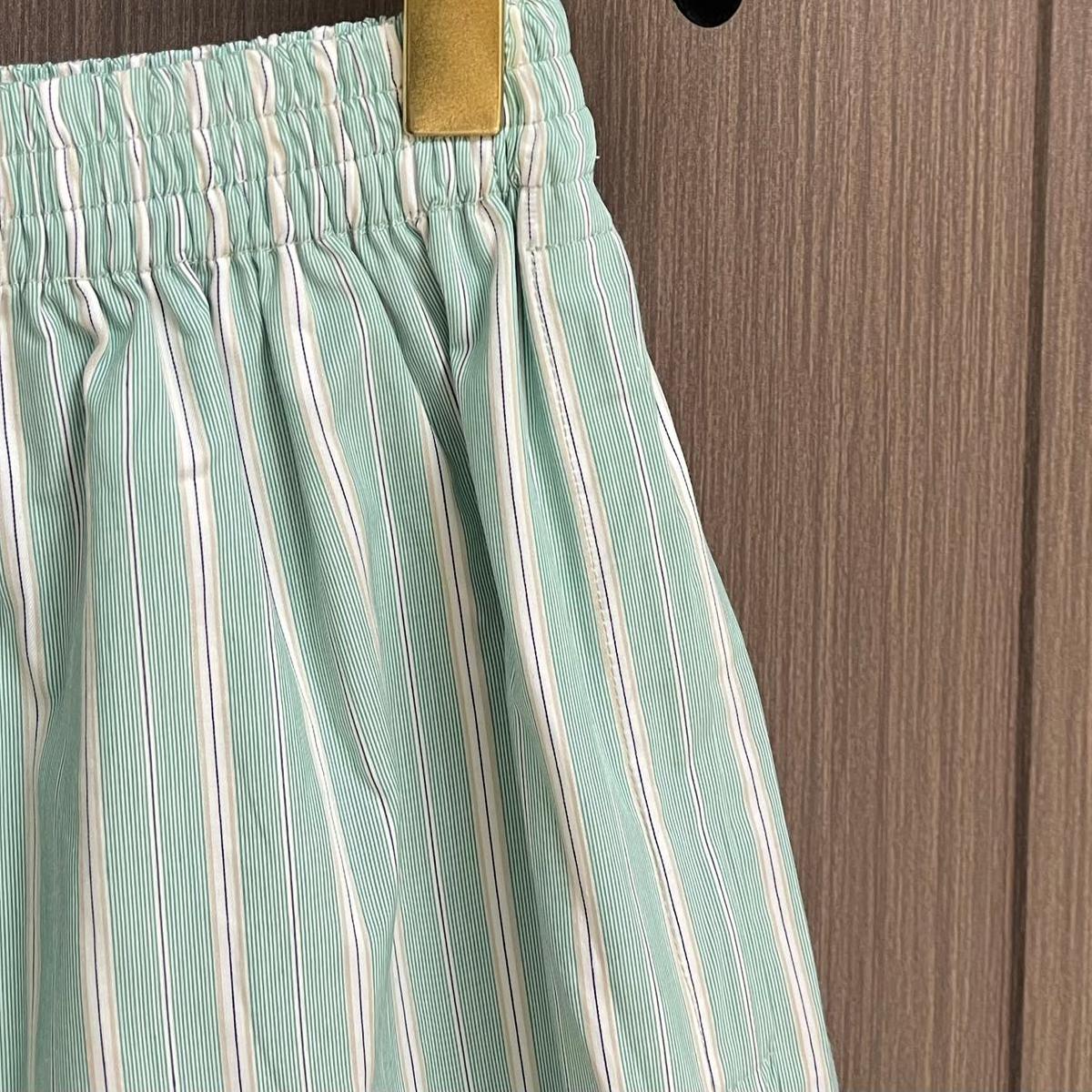 Mint green striped shorts