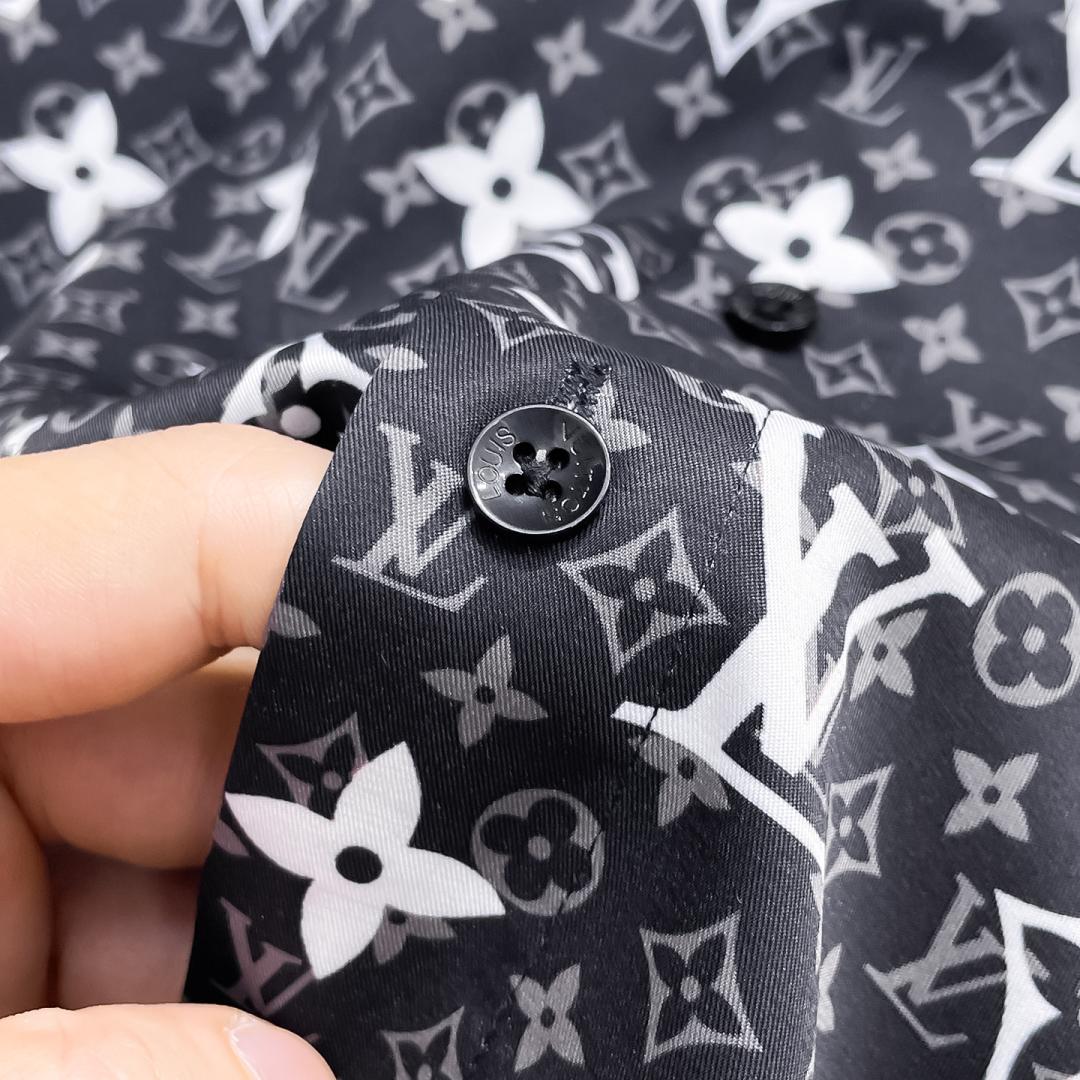 New Men-s Full Print Jacquard Shirt