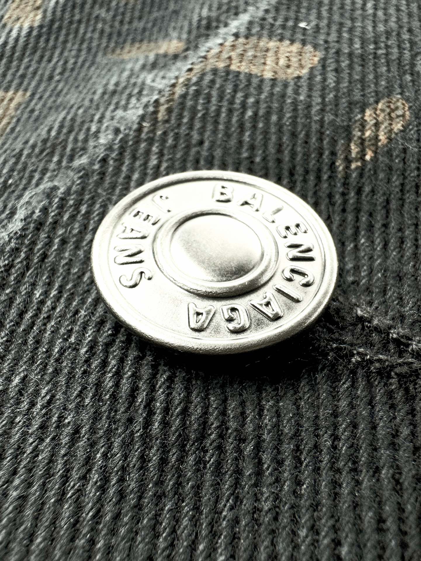 Washed All-Over Print Denim Jacket