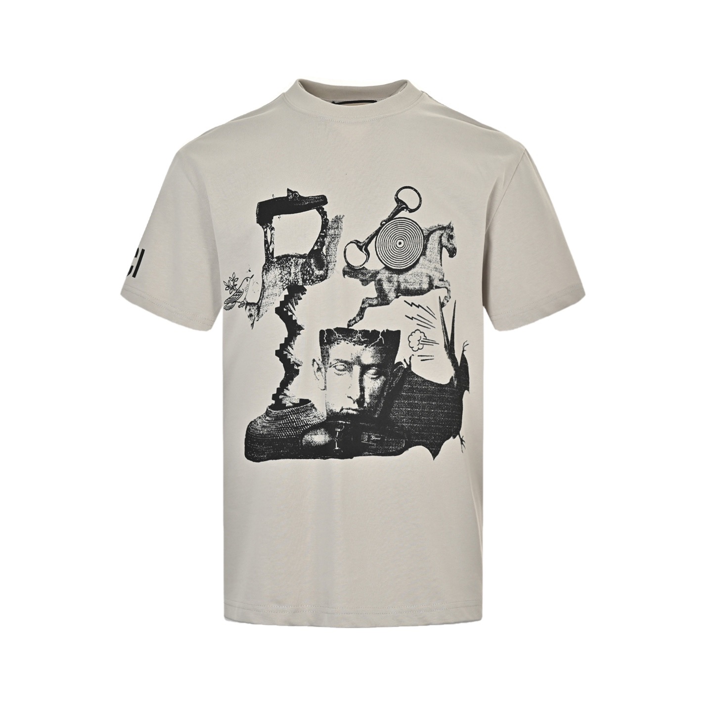 Sculpture artwork printed T-shirt