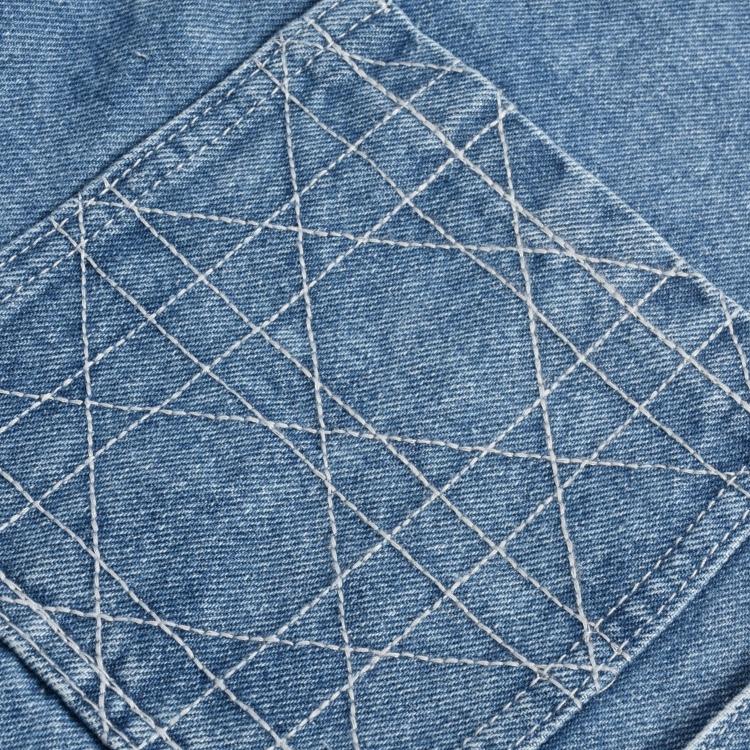 CD rattan embroidered denim shirt