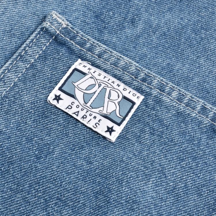 CD rattan embroidered denim shirt