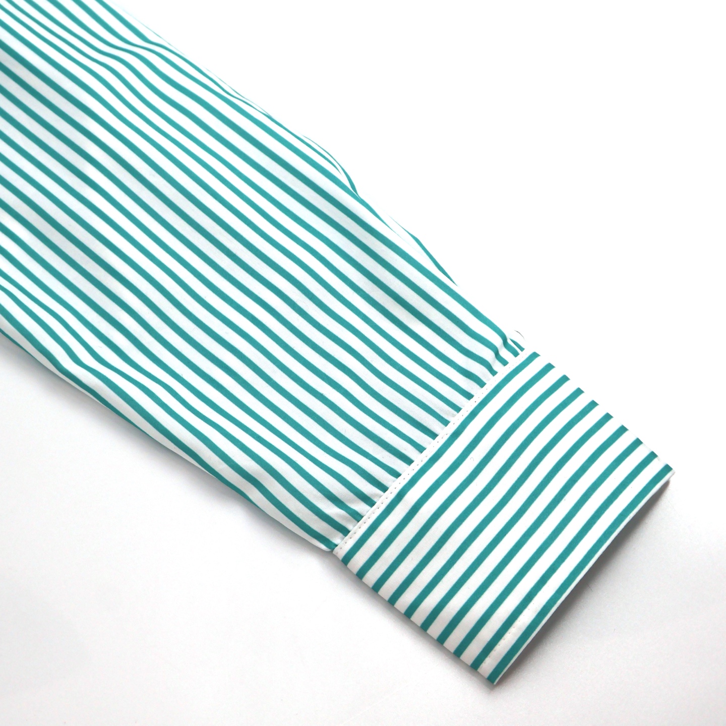 LU Jacquard Logo Green Striped Shirt
