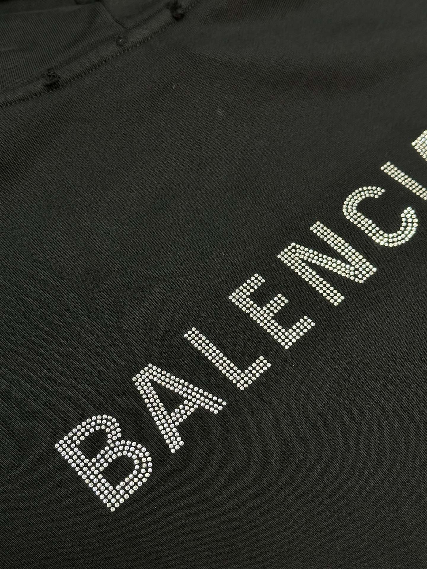 Rhinestone Distressed Hoodie