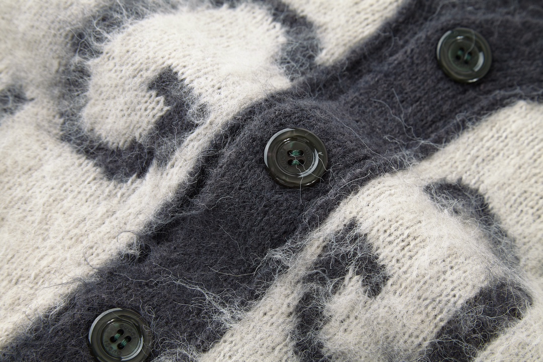 Reversible Mohair Cardigan Sweater