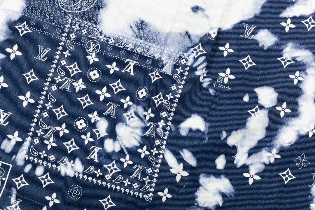 Paisley Tie-Dye Denim Shirt