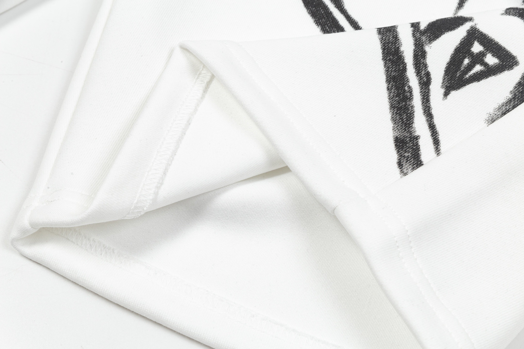 White Graffiti Print Shorts