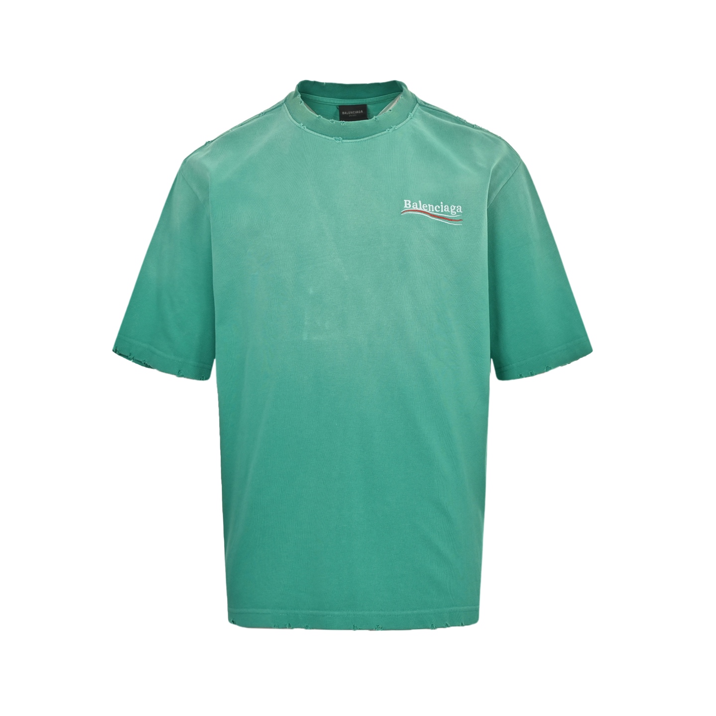 Retro Washed Coke Wave Embroidered T-Shirt