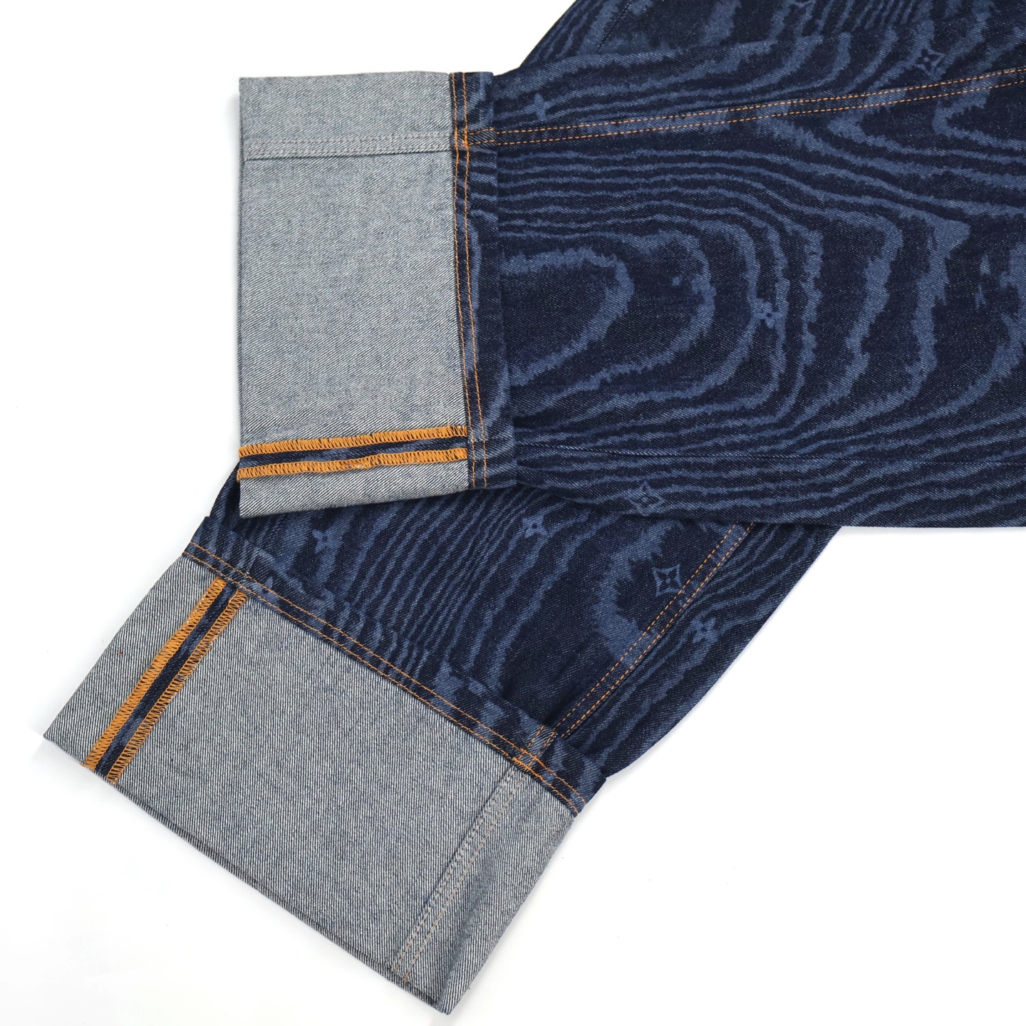 Men's Pixelated Tree Print Denim Jeans