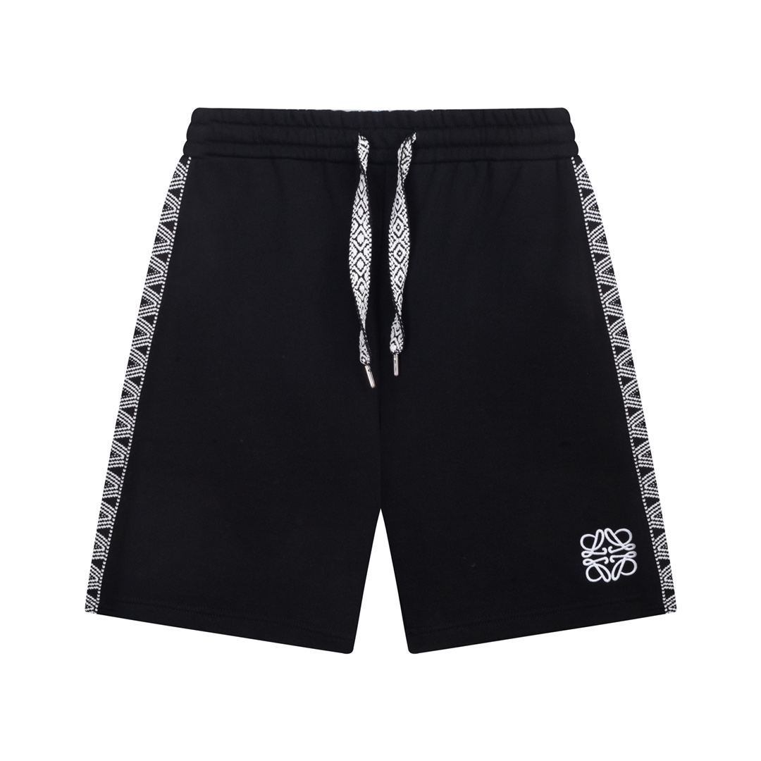 Webbing Splice Embroidered Shorts