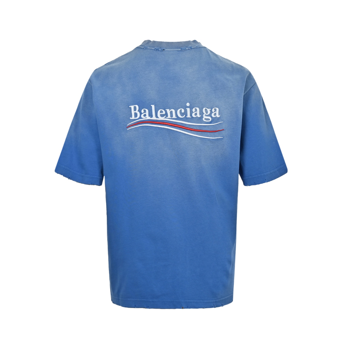 Retro Washed Coke Wave Embroidered T-Shirt