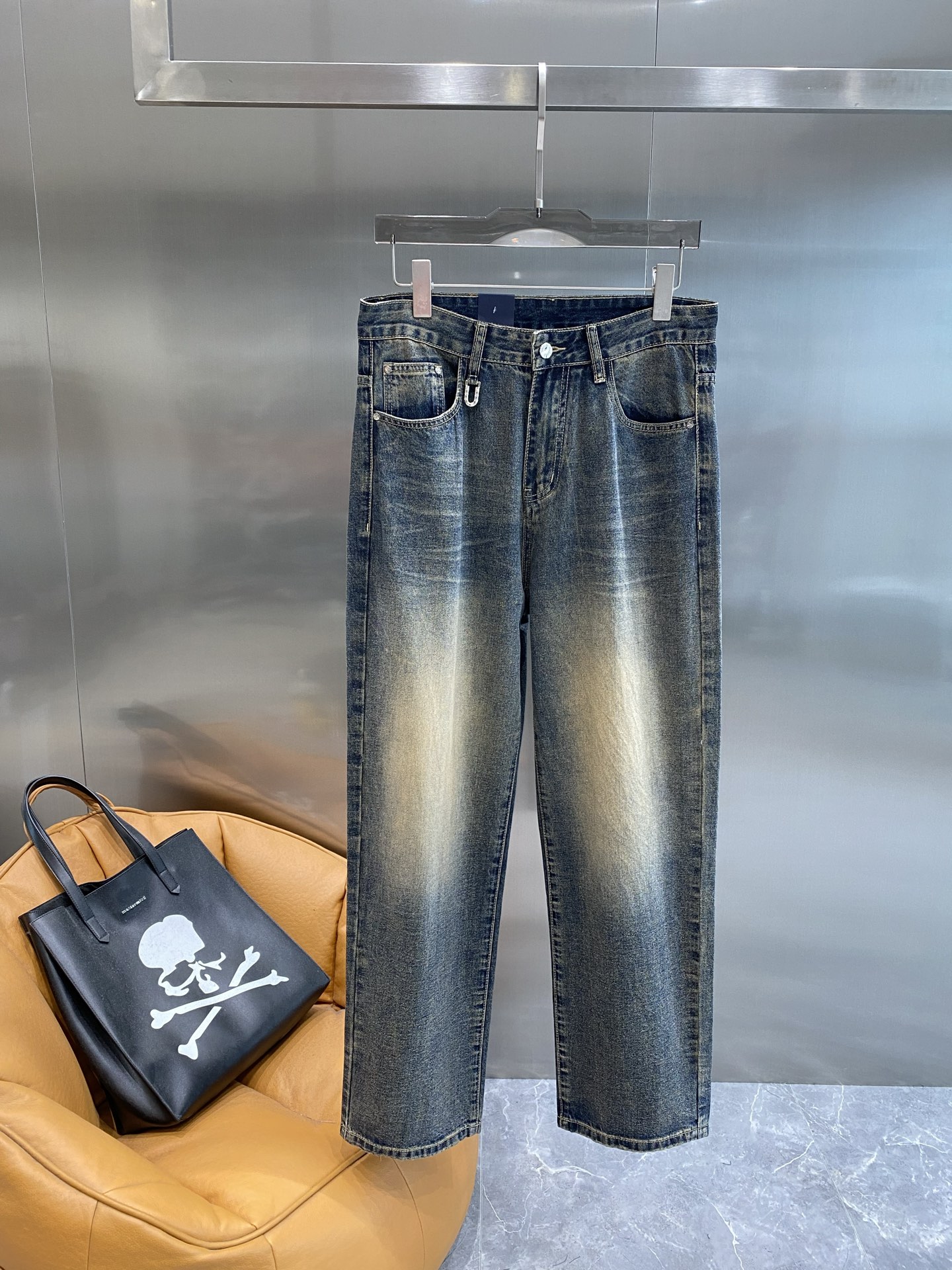 Men's Vintage Washed Denim Jeans