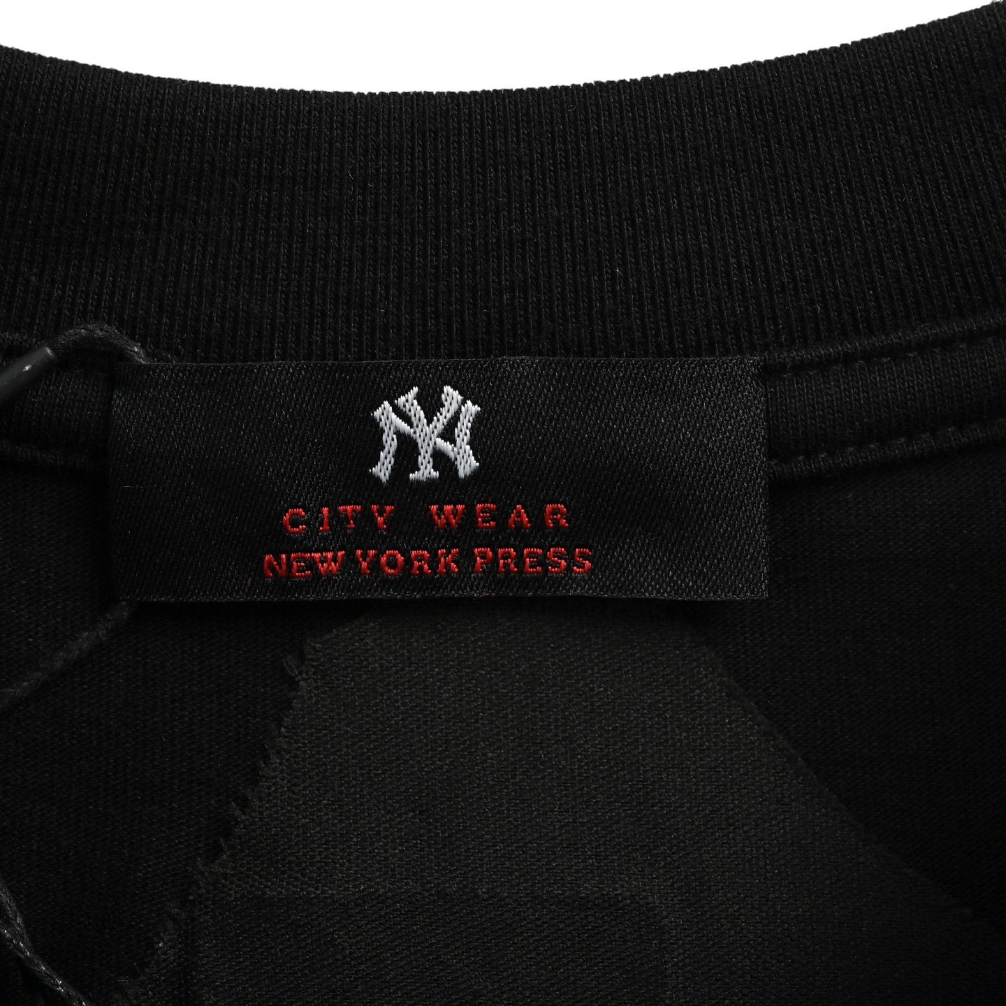 Back embroidered subtle pattern T-shirt