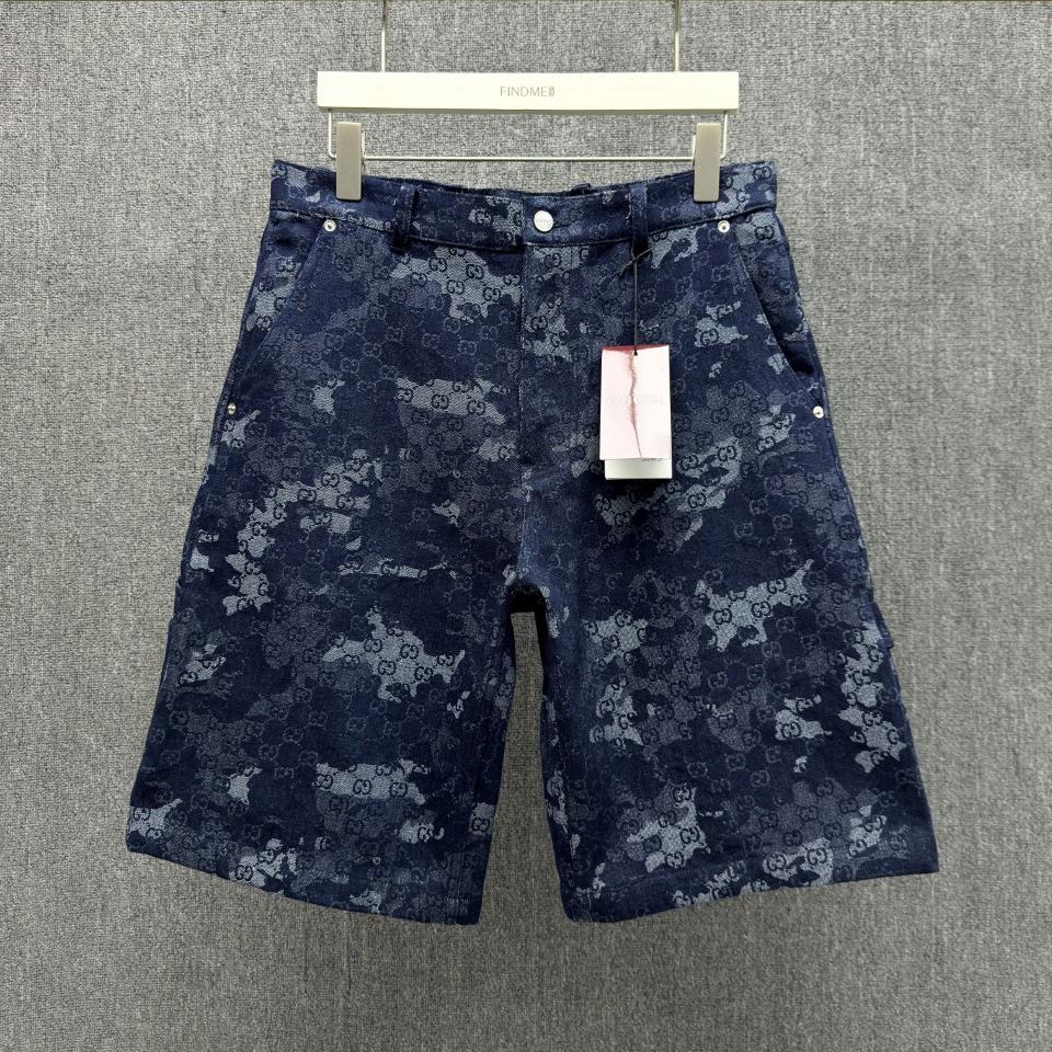 GG jacquard denim shorts