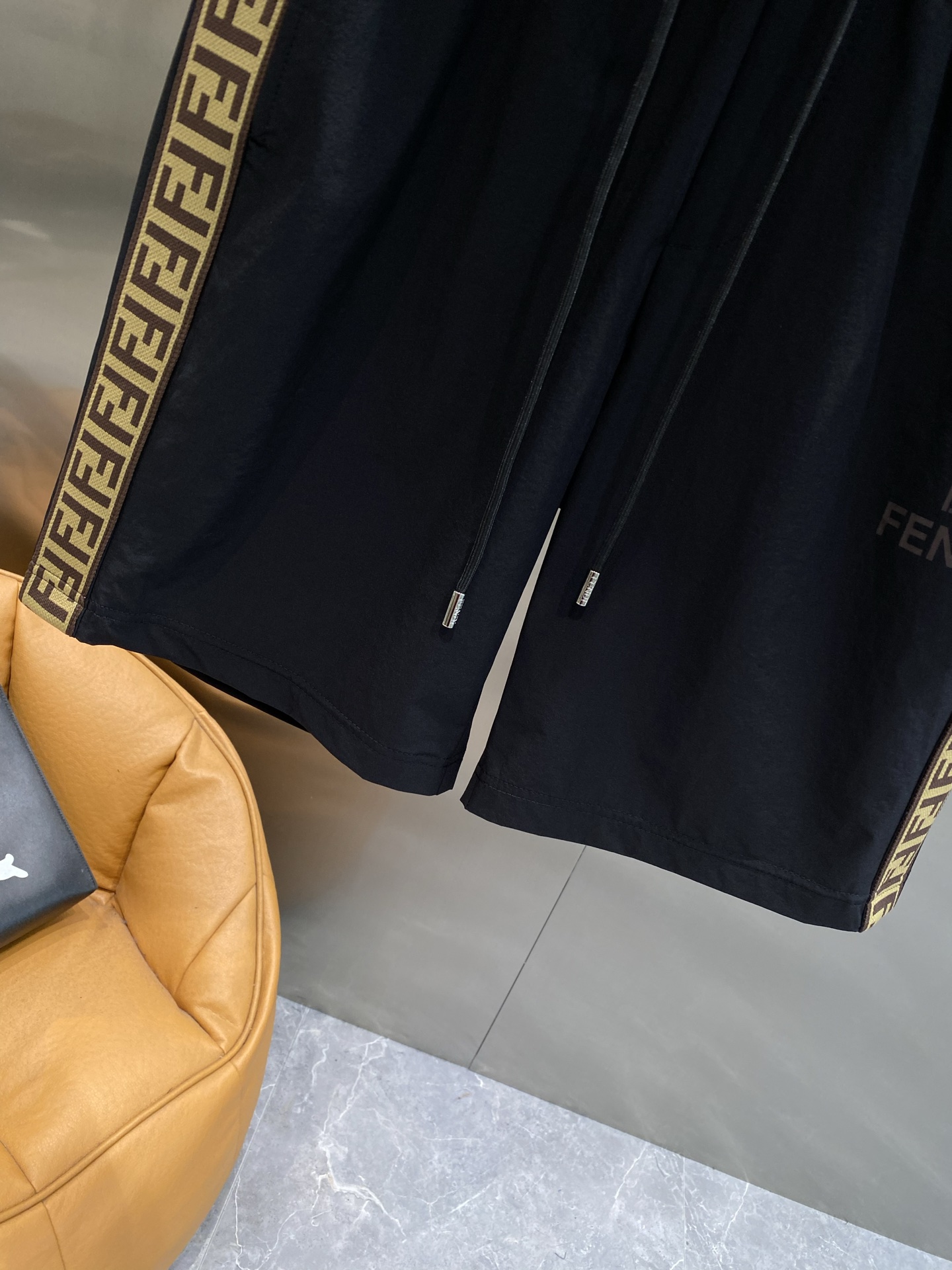 Black Side Printed Shorts