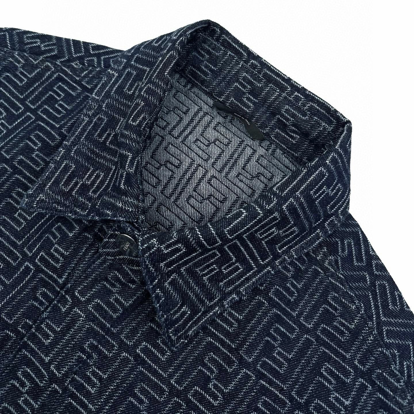 FENDI all-over print jacquard denim jacket