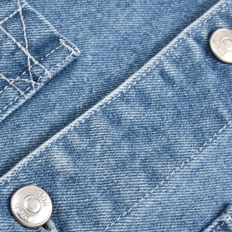 CD rattan embroidered denim shirt