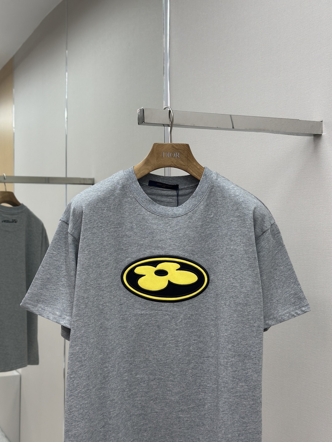 Yellow Small Floral Embroidered T-Shirt