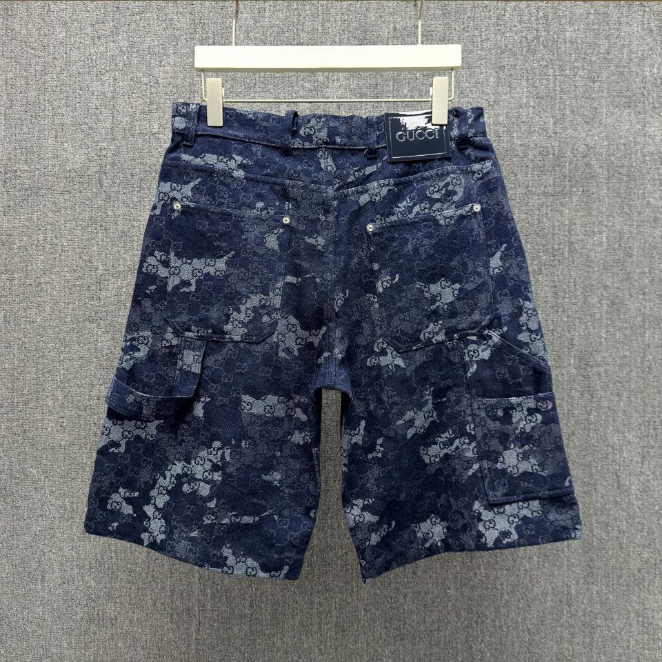 GG jacquard denim shorts