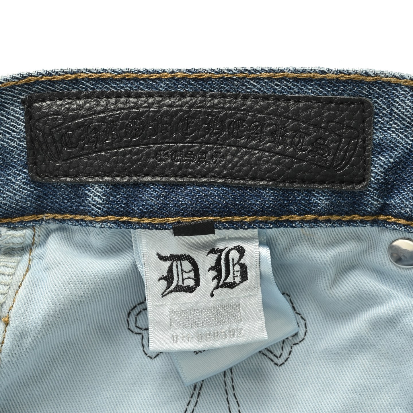 Leather label cross cargo jeans