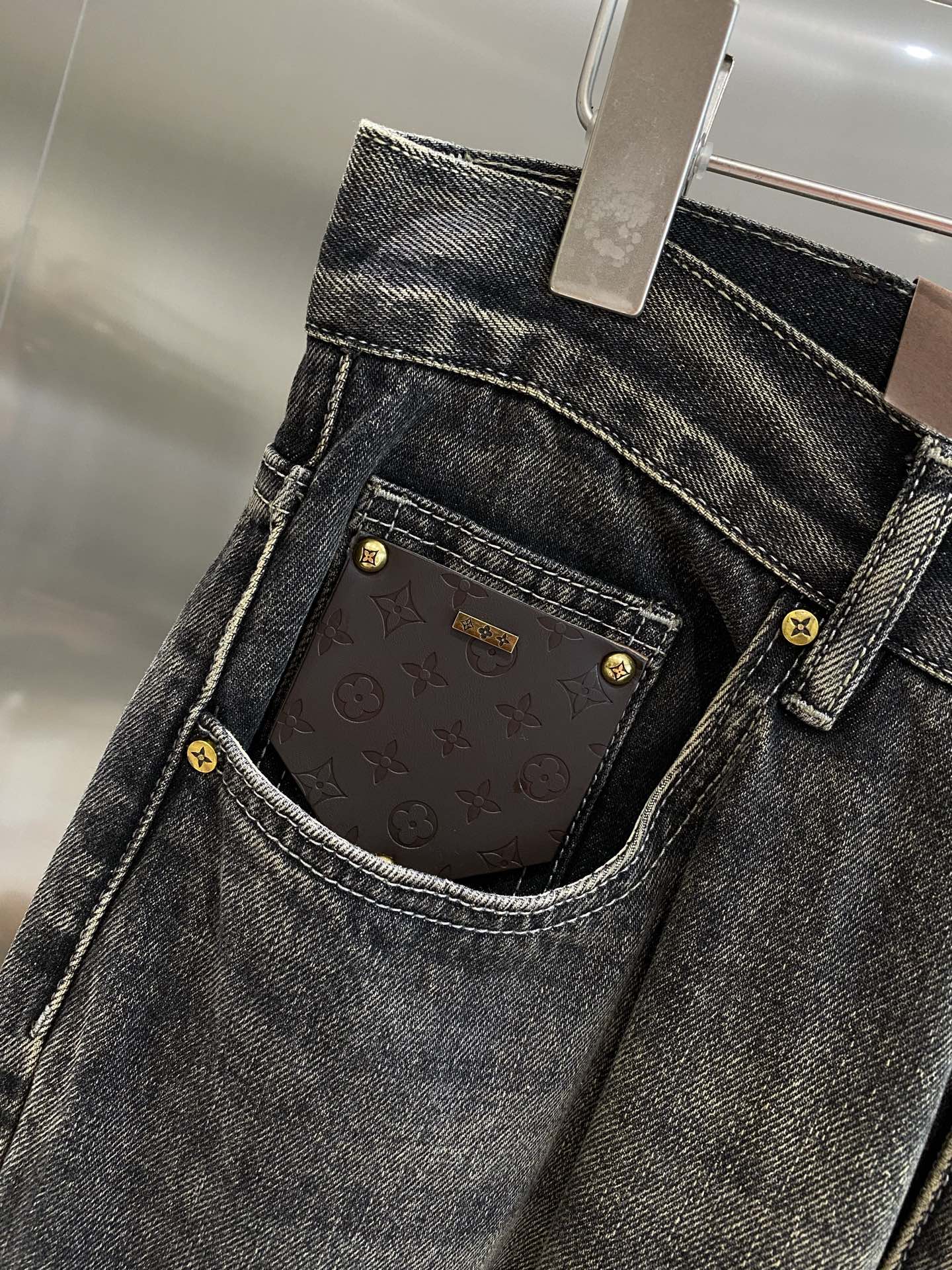 Washed Black Denim Jeans