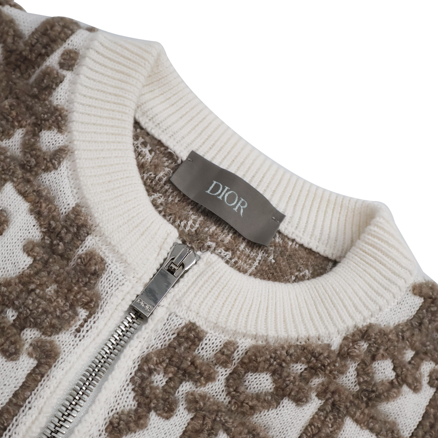 CD25FW Terry Embroidered Jacquard Cardigan