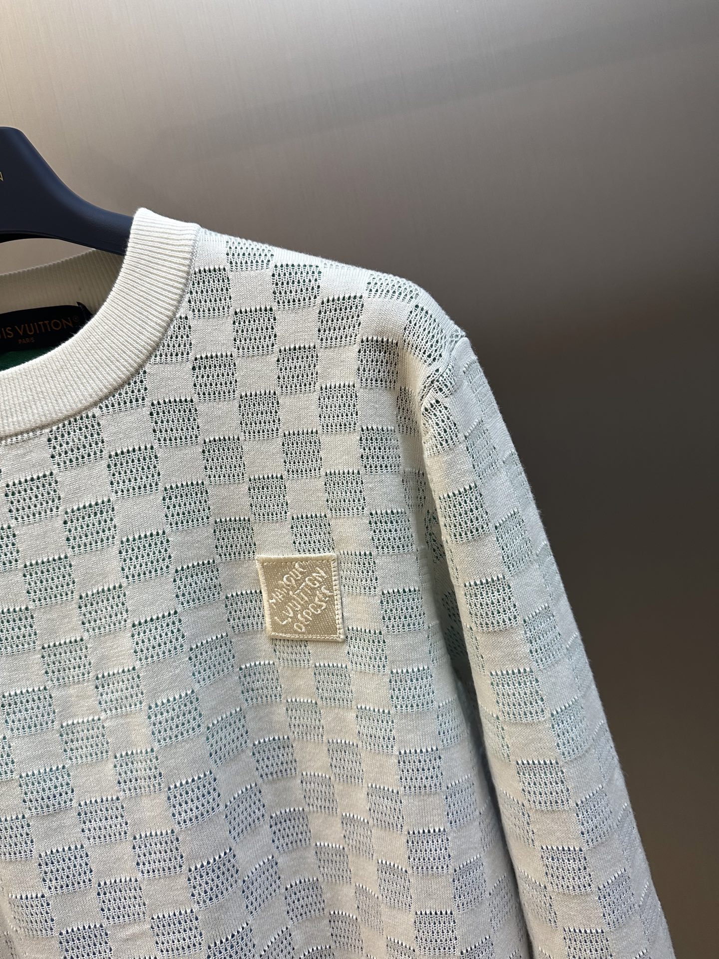 Chessboard Gradient Jacquard Sweater