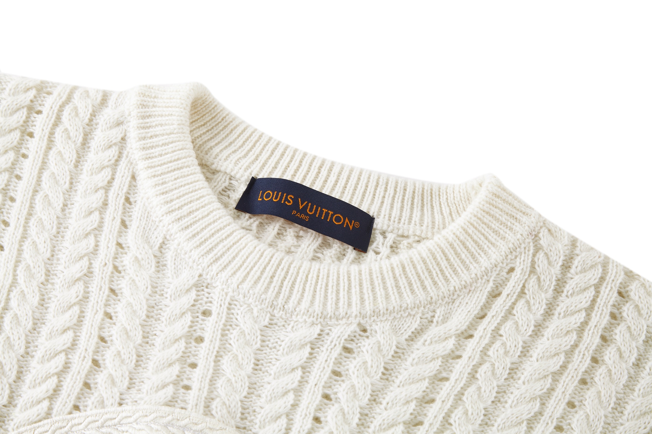 Cable Knit Logo Sweater