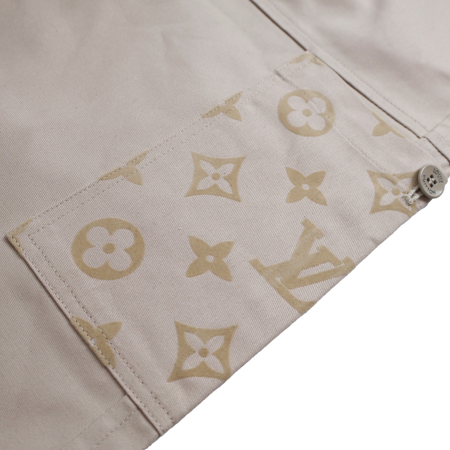 Apricot Flocked Monogram Cargo Pants
