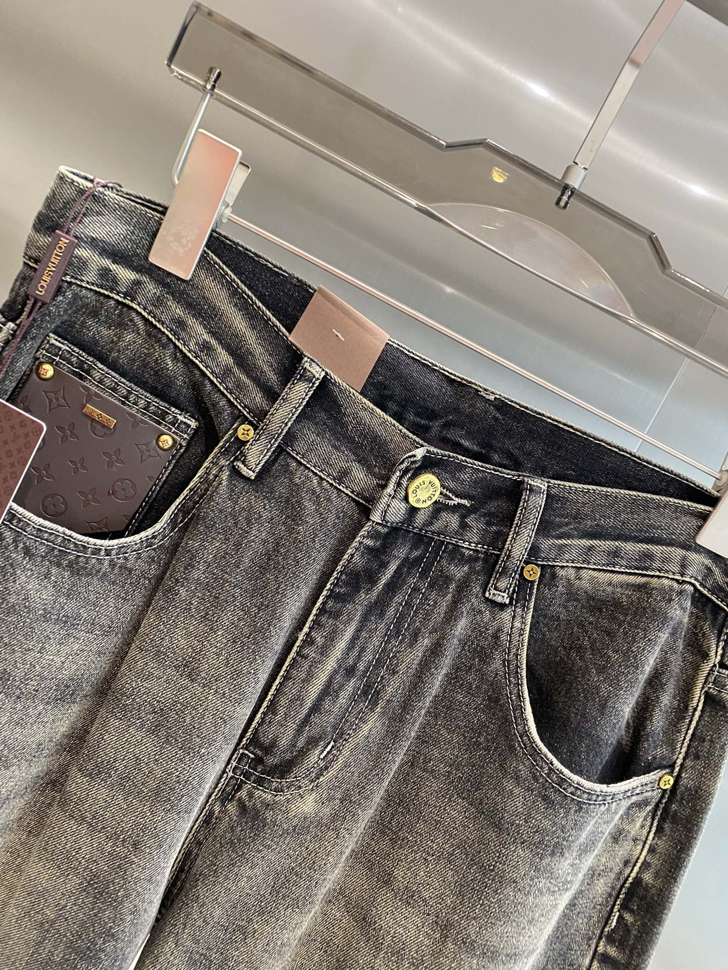 Washed Black Denim Jeans