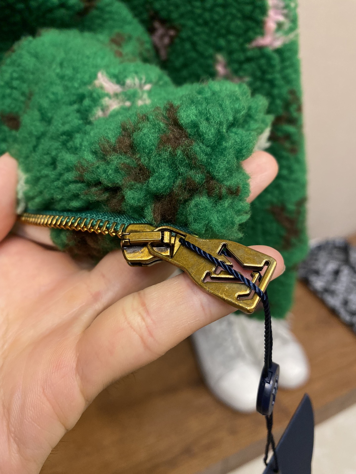 Plush Long Sleeve Stand Collar Coat