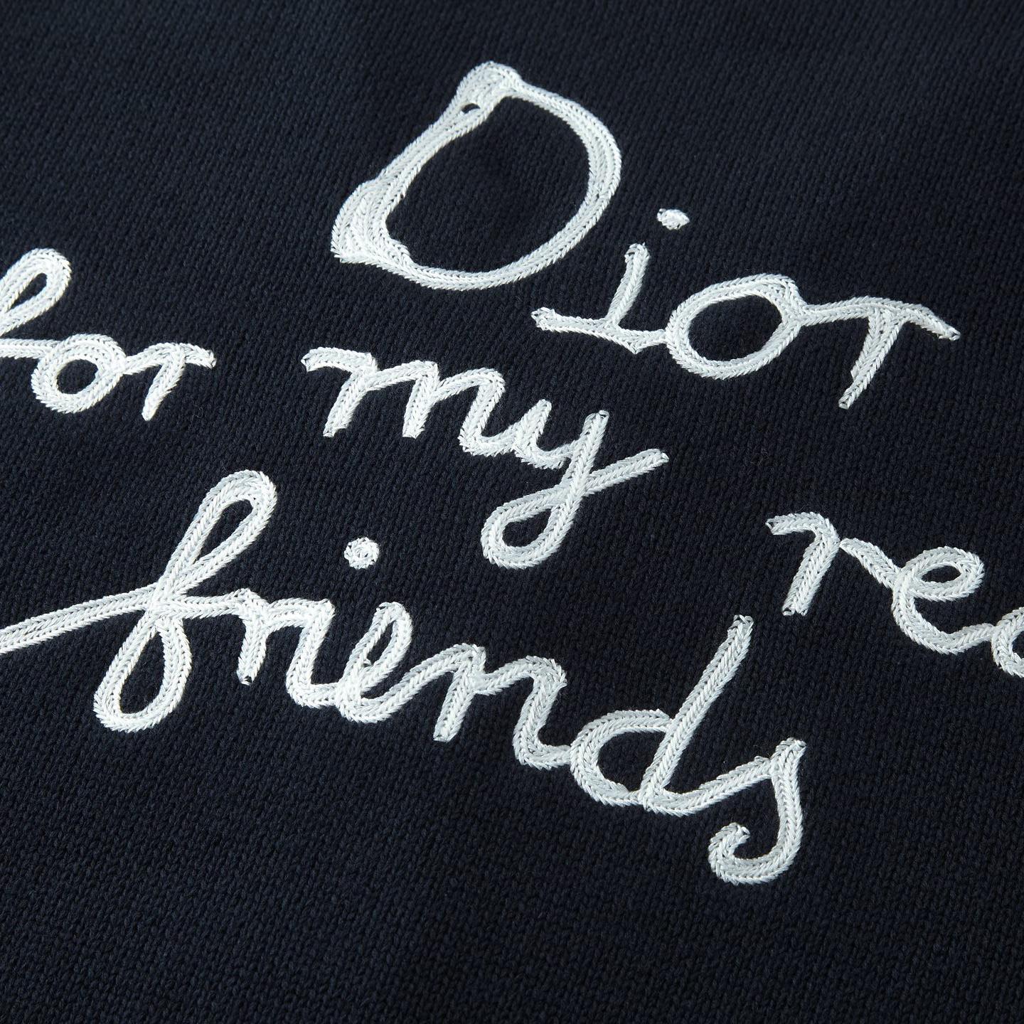 Friend embroidered blend cardigan