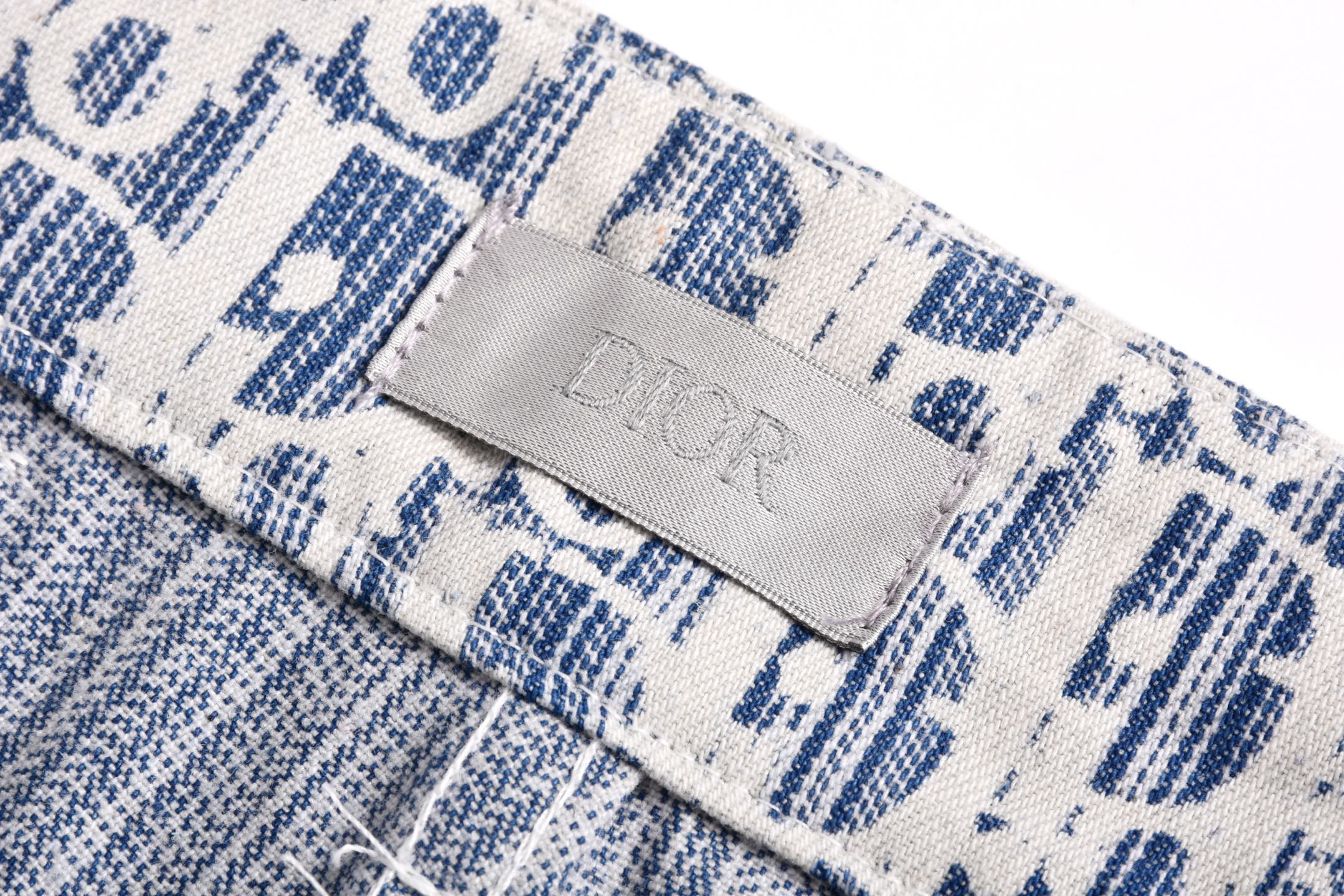 All-over Jacquard Denim Shorts