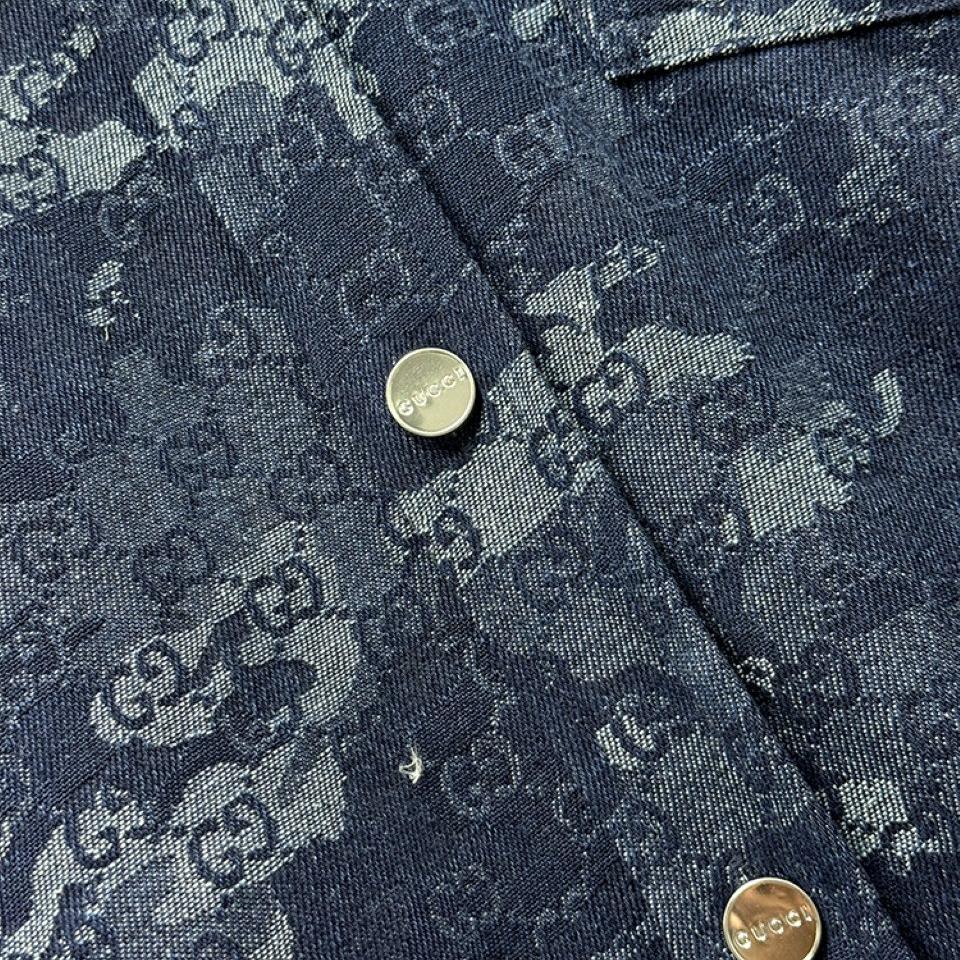 GG jacquard denim shirt