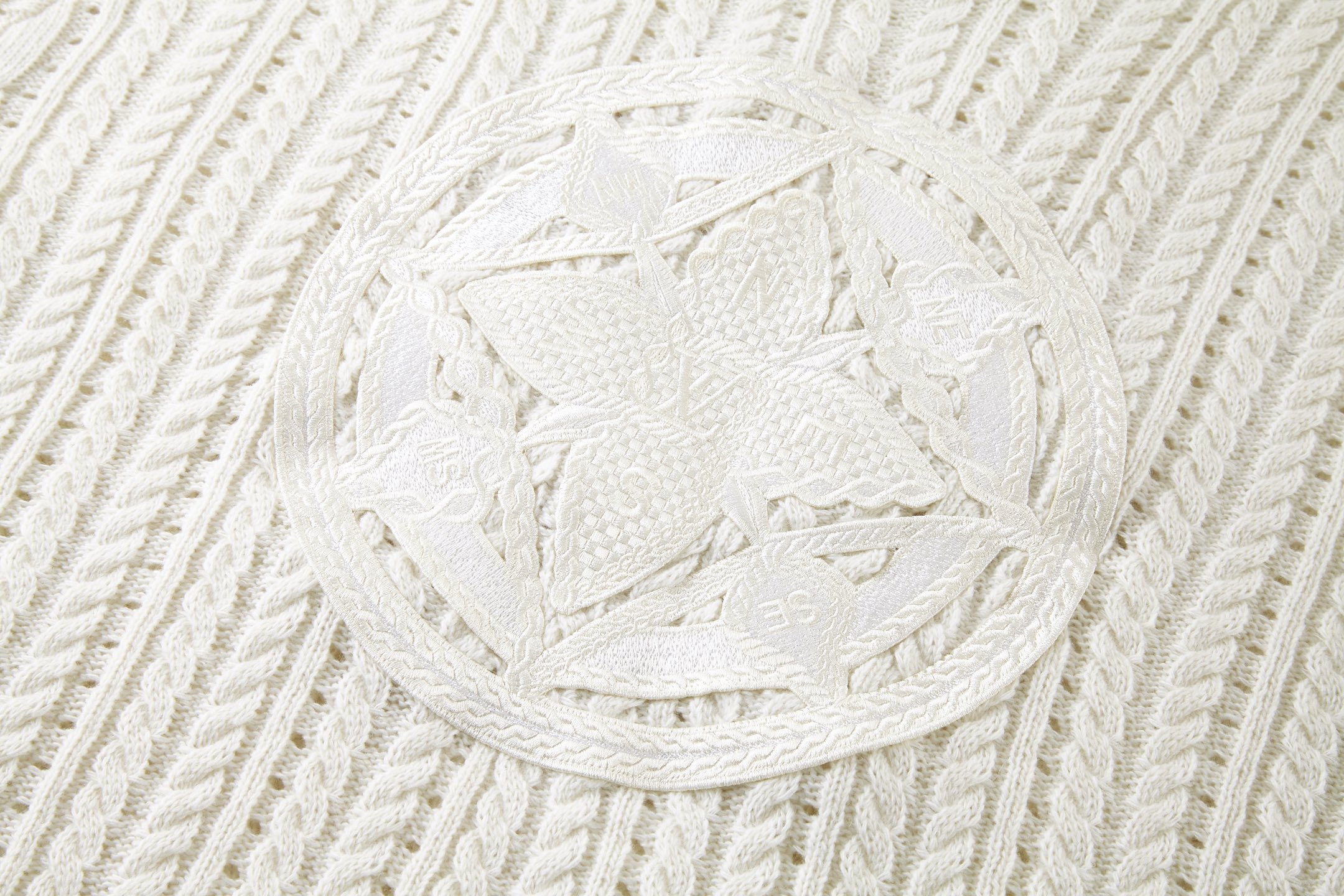 Cable Knit Logo Sweater